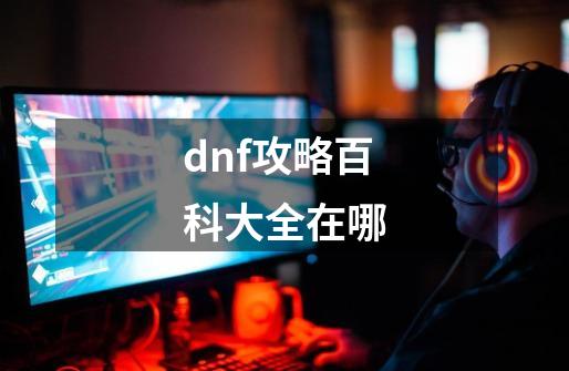 dnf攻略百科大全在哪-第1张-游戏相关-大福途网