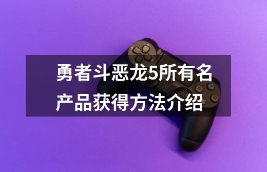 勇者斗恶龙5所有名产品获得方法介绍-第1张-游戏相关-大福途网