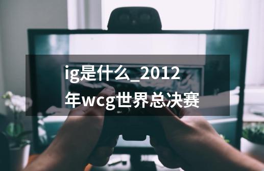 ig是什么?_2012年wcg世界总决赛-第1张-游戏相关-大福途网
